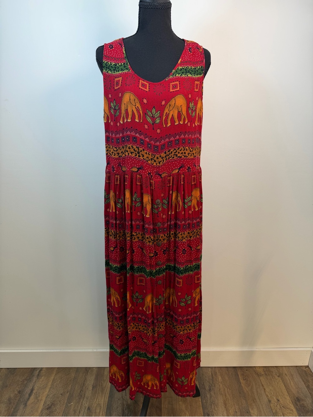 Bila Boho Elephant Safari‎ Print Maxi Dress